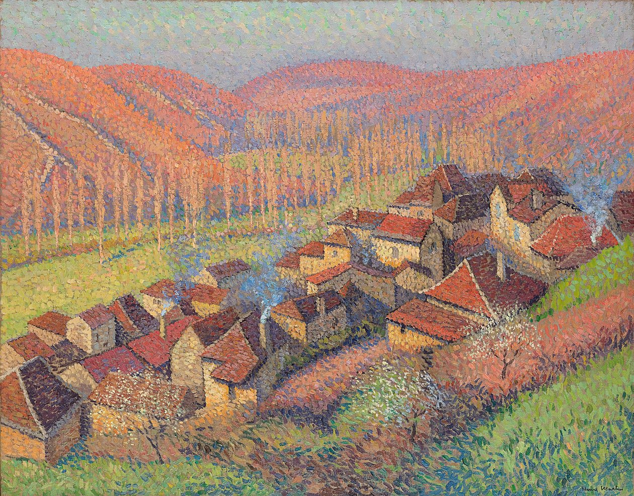 Ansicht des Zentrums von Labastide du Vert, ca. 1940 von Henri Martin