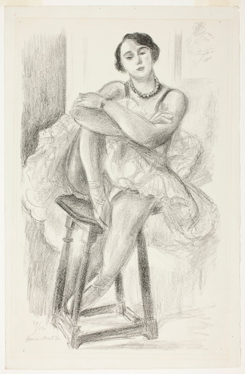 Auf einem Hocker sitzende Tänzerin, aus Zehn Tänzerinnen von Henri Matisse