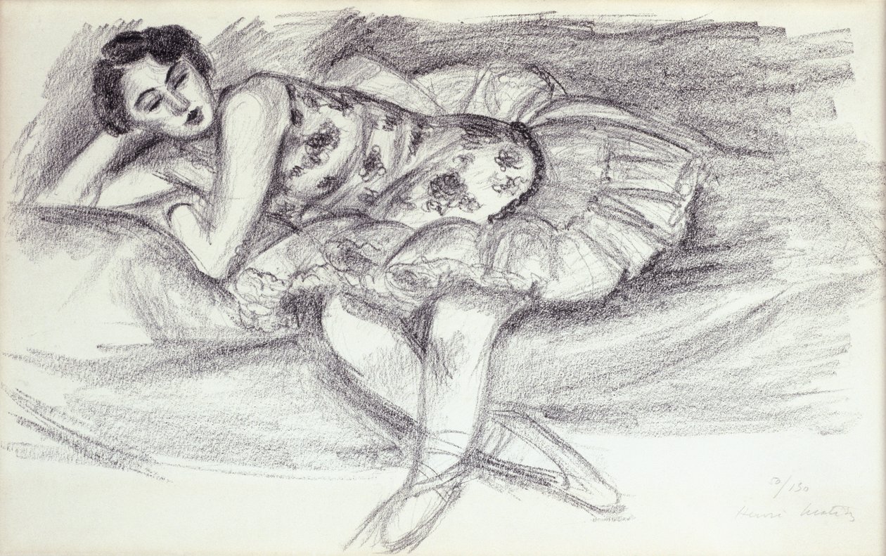 Tänzerin auf Couch aus Zehn Tänzern von Henri Matisse