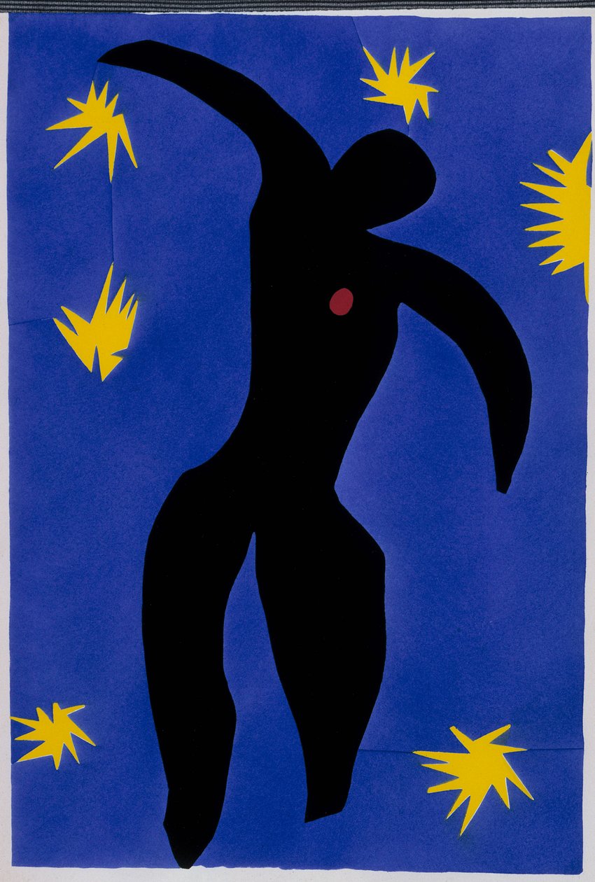 Der Fall des Ikarus. Aus „Jazz“. Tafel VIII. S. 55 von Henri Matisse