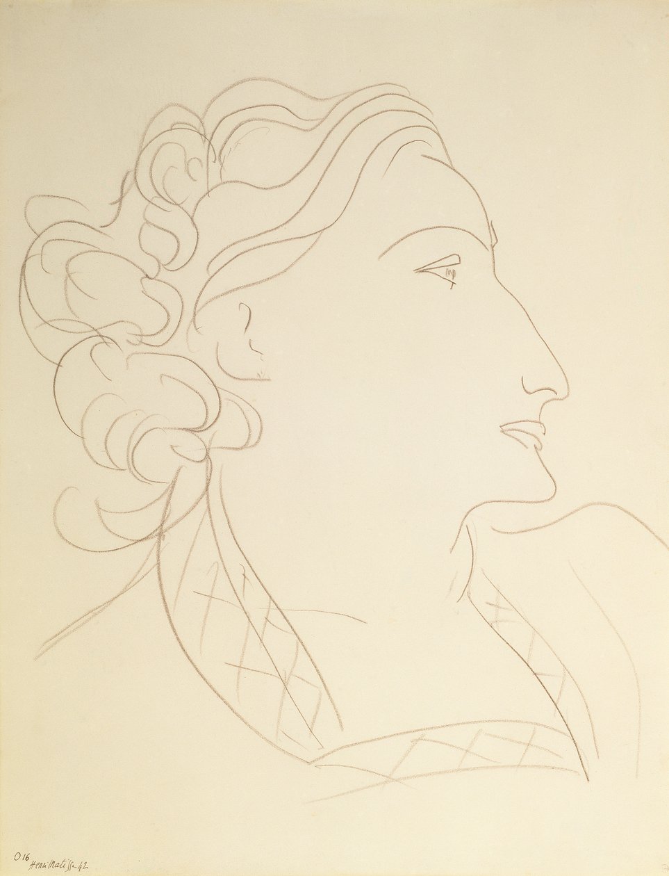 Weibliches Profil (Porträt von L.N. Delektorskaya) von Henri Matisse