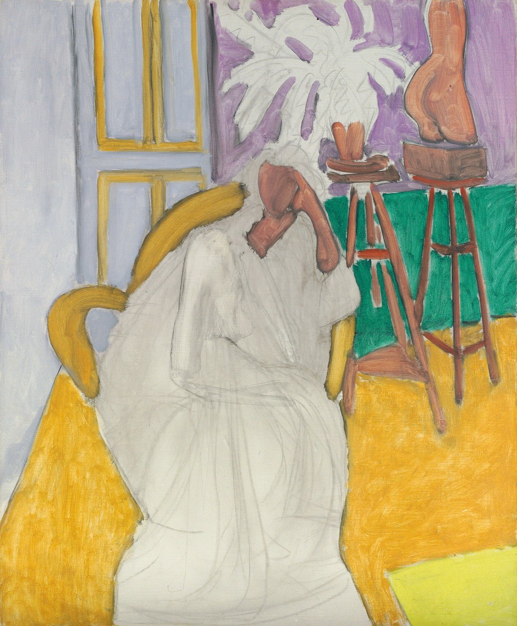 Sitzende Figur und griechischer Torso (Die Gandoura) von Henri Matisse