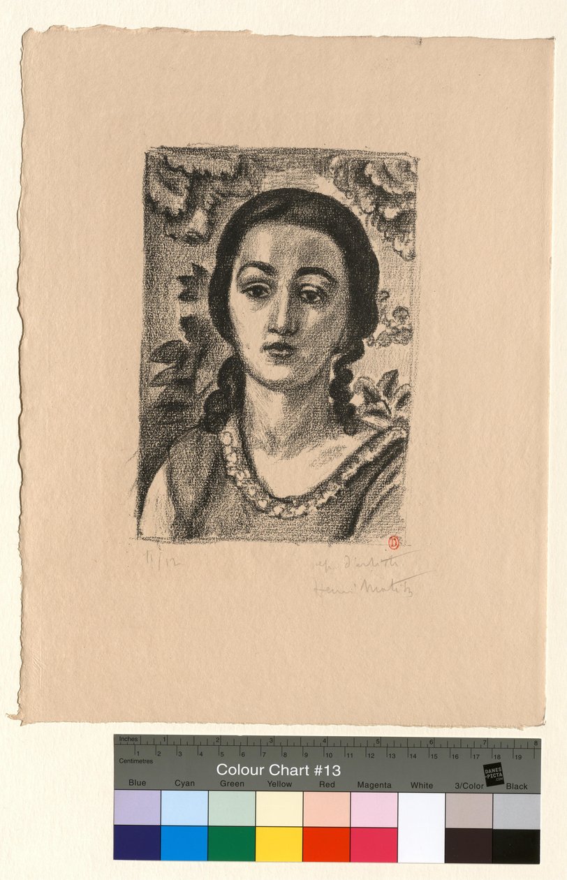Junges Mädchen mit braunen Locken von Henri Matisse