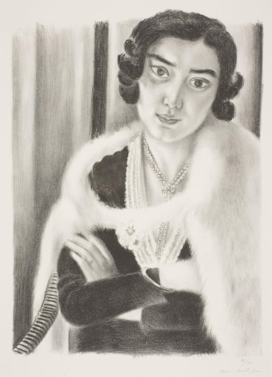 Frau mit Mantel aus Fuchspelz von Henri Matisse