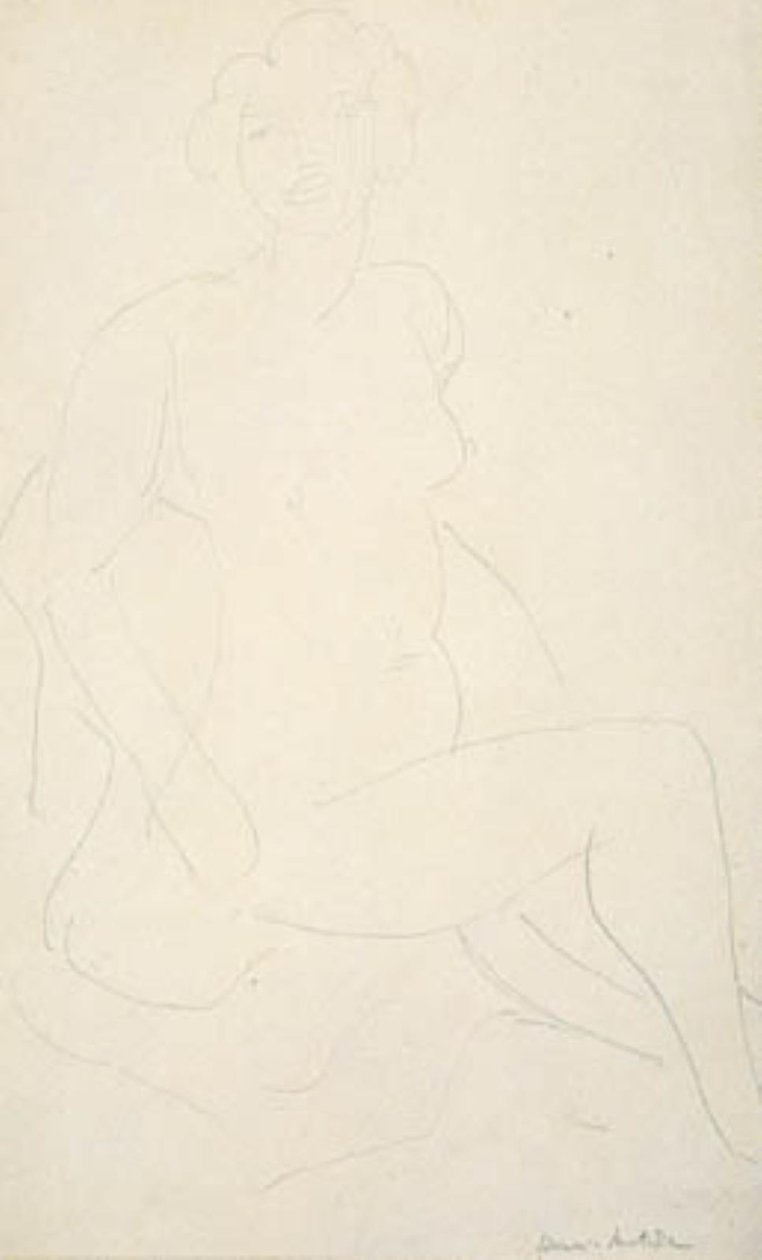 Sitzendes weibliches Modell, nach rechts gewandt von Henri Matisse