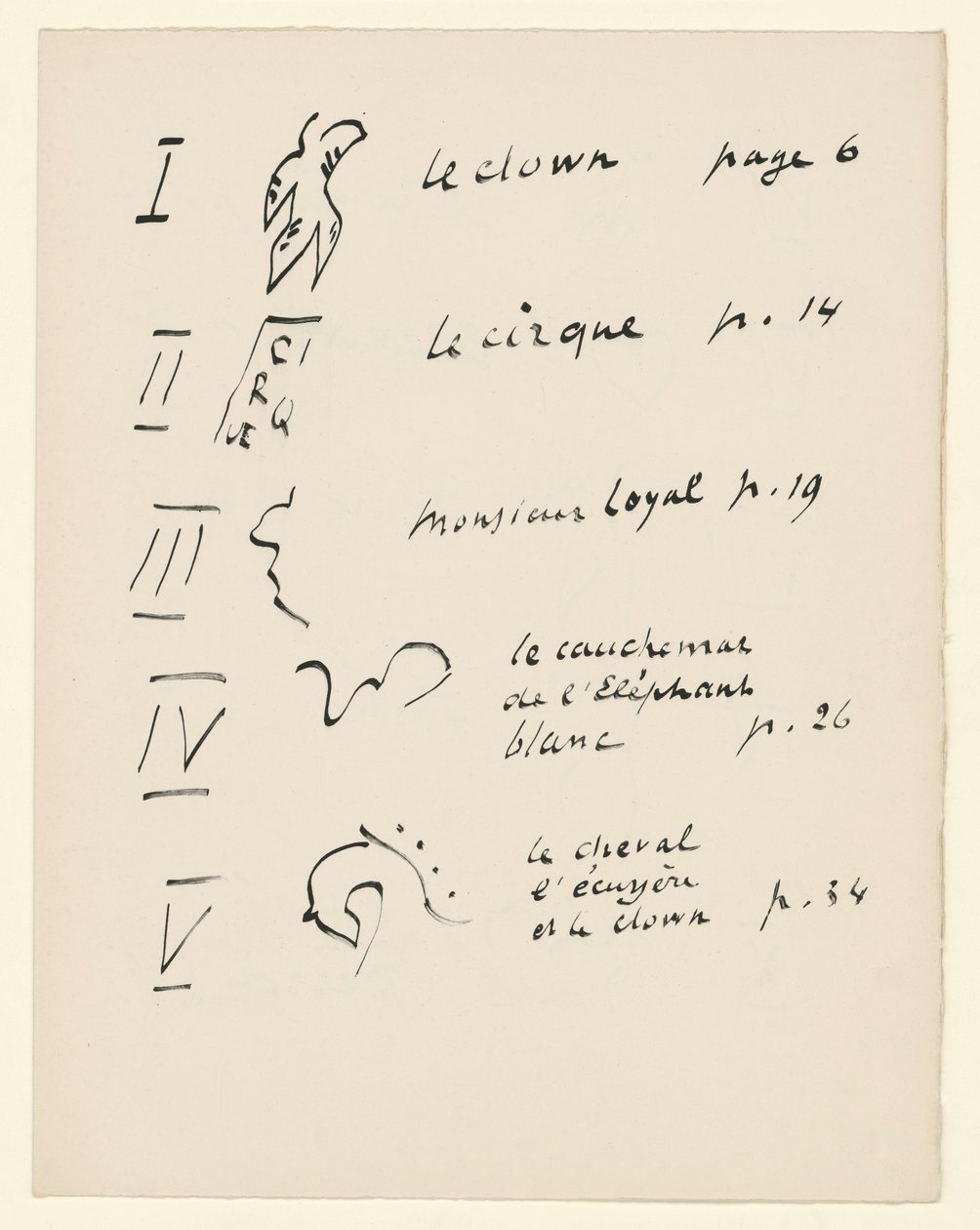 Bilderverzeichnis 1. Aus „Jazz“. S. 149 von Henri Matisse