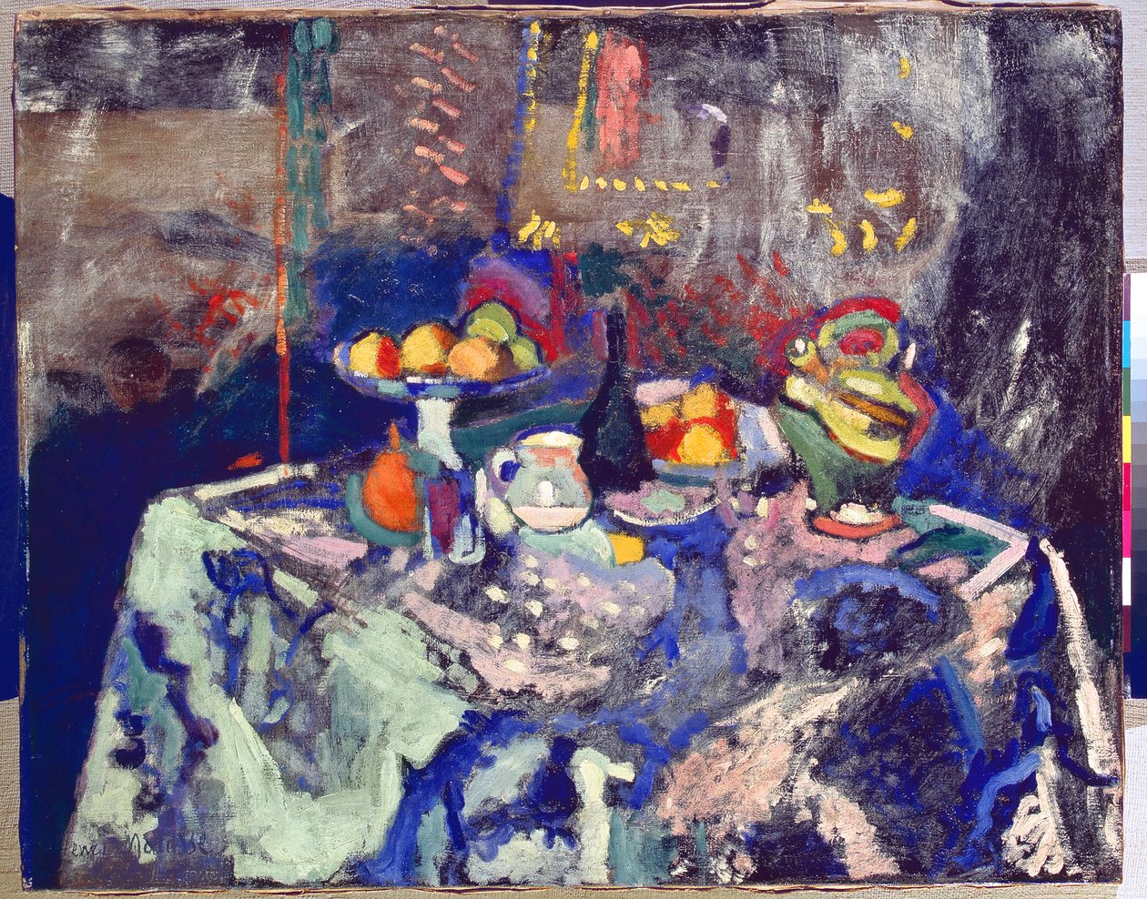 Vase, Flasche und Obst von Henri Matisse