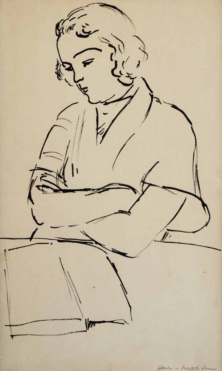 Frau beim Lesen, ca. 1922 von Henri Matisse