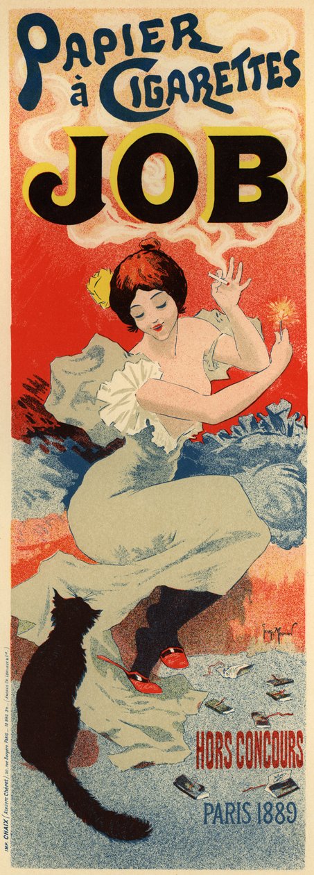 Werbeplakat für das Seidenpapier Job, ca. 1900 von Henri Meunier