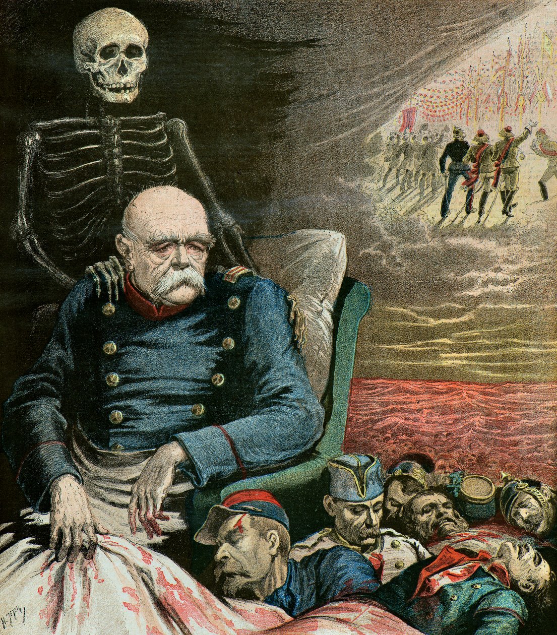Karikaturporträt von Otto Von Bismarck von Henri Meyer