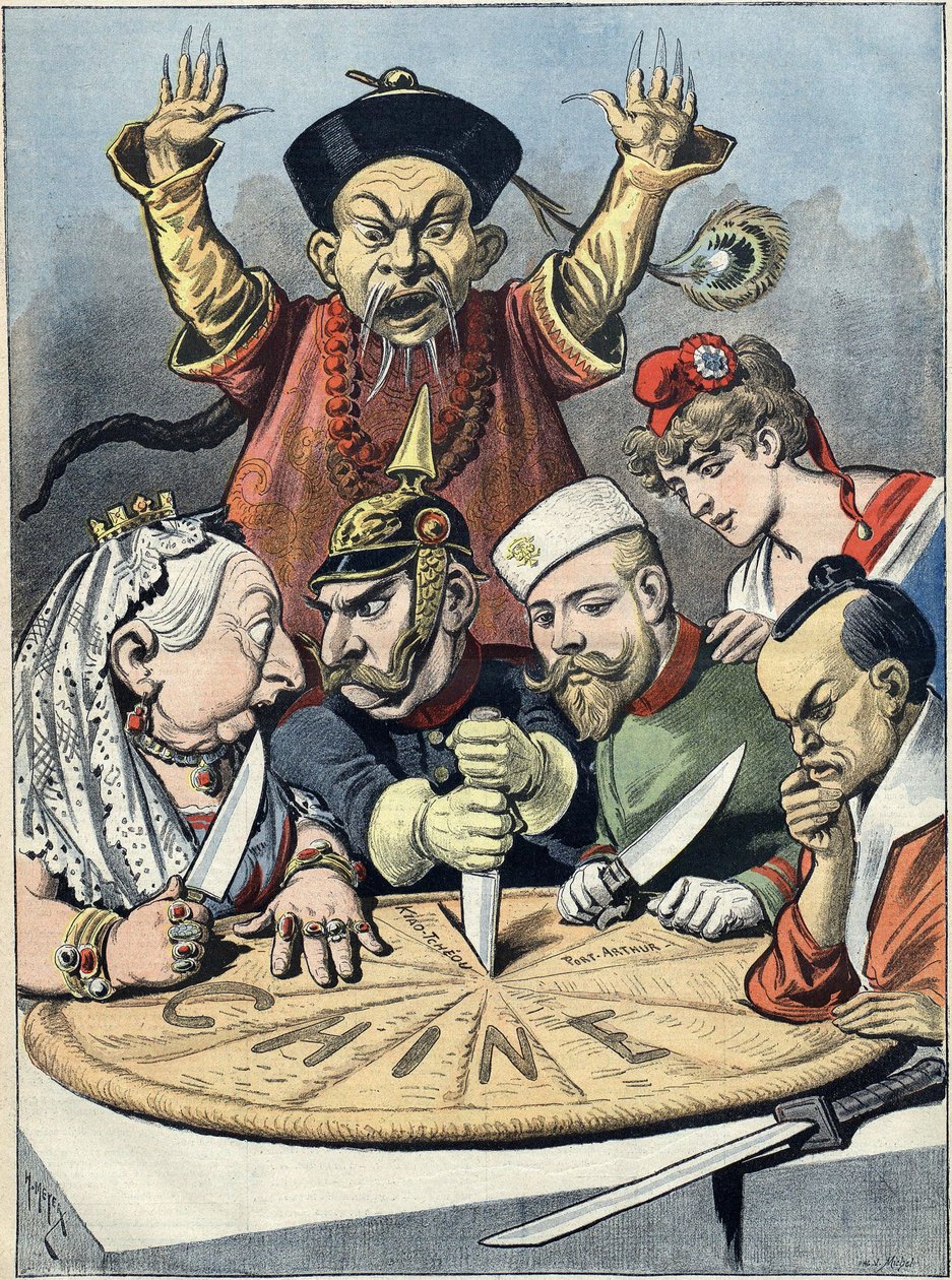China - der Kuchen der Könige und... der Kaiser Karikatur, 1898 von Henri Meyer