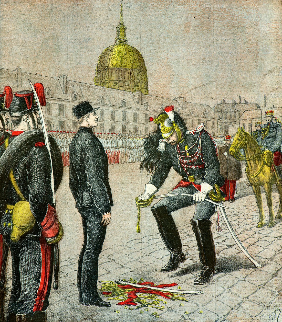 Degradierung von Hauptmann Alfred Dreyfus von Henri Meyer