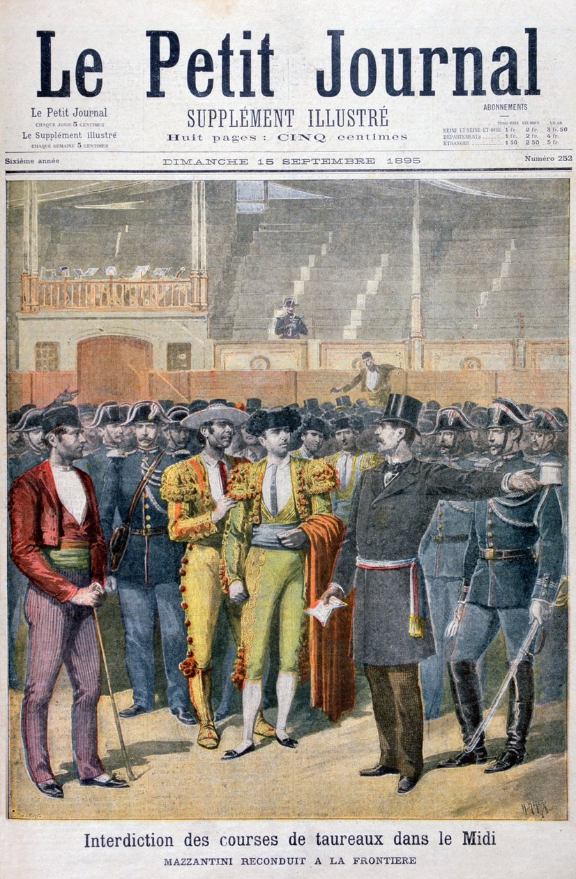 Verbot des Stierkampfs im Süden Frankreichs, 1895 von Henri Meyer