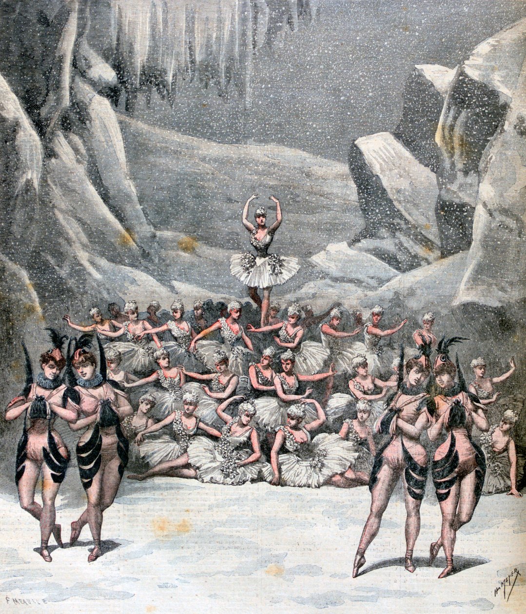 Das Schneeballett, aus der Reise zum Mond von Jacques Offenbach, 1892 von Henri Meyer