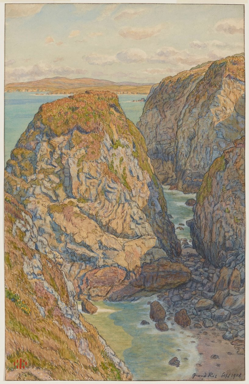Klippen des Grand Ris. (Bucht von Douarnenez) von Henri Rivière