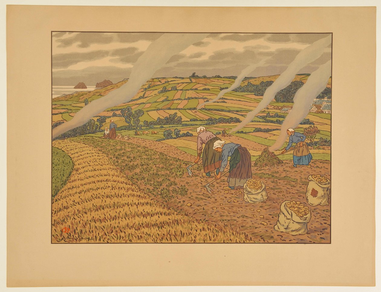 [Die Arbeit auf den Feldern] von Henri Rivière