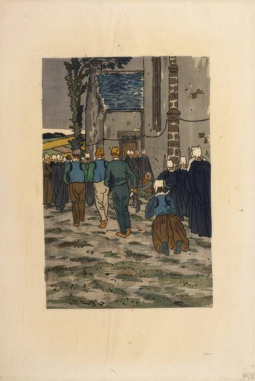 Die Vergebung von Sainte-Anne-la-Palud von Henri Rivière