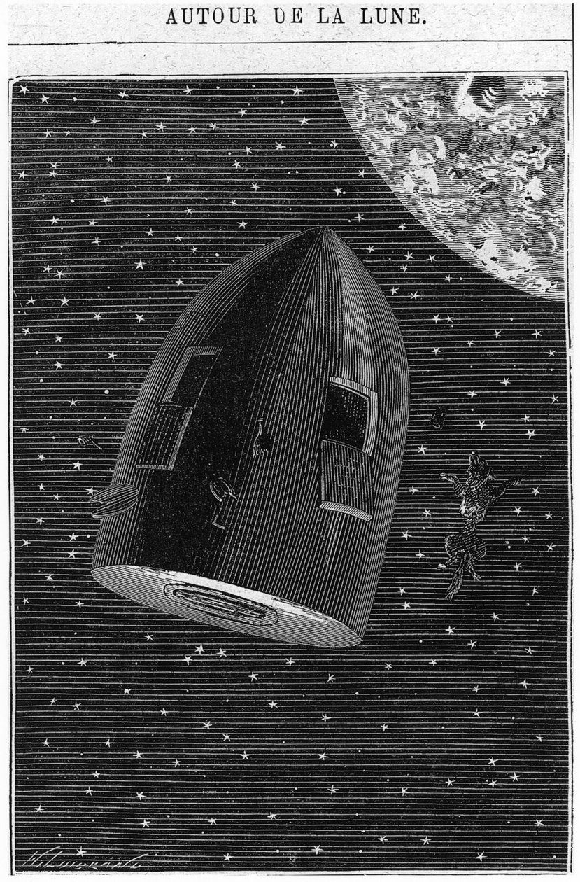 Abflug zum Mond, Illustration aus 