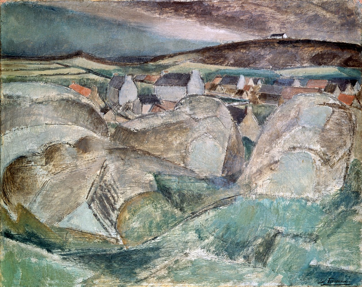 Dorf zwischen den Felsen, ca. 1910 von Henri Victor Gabriel Le Fauconnier