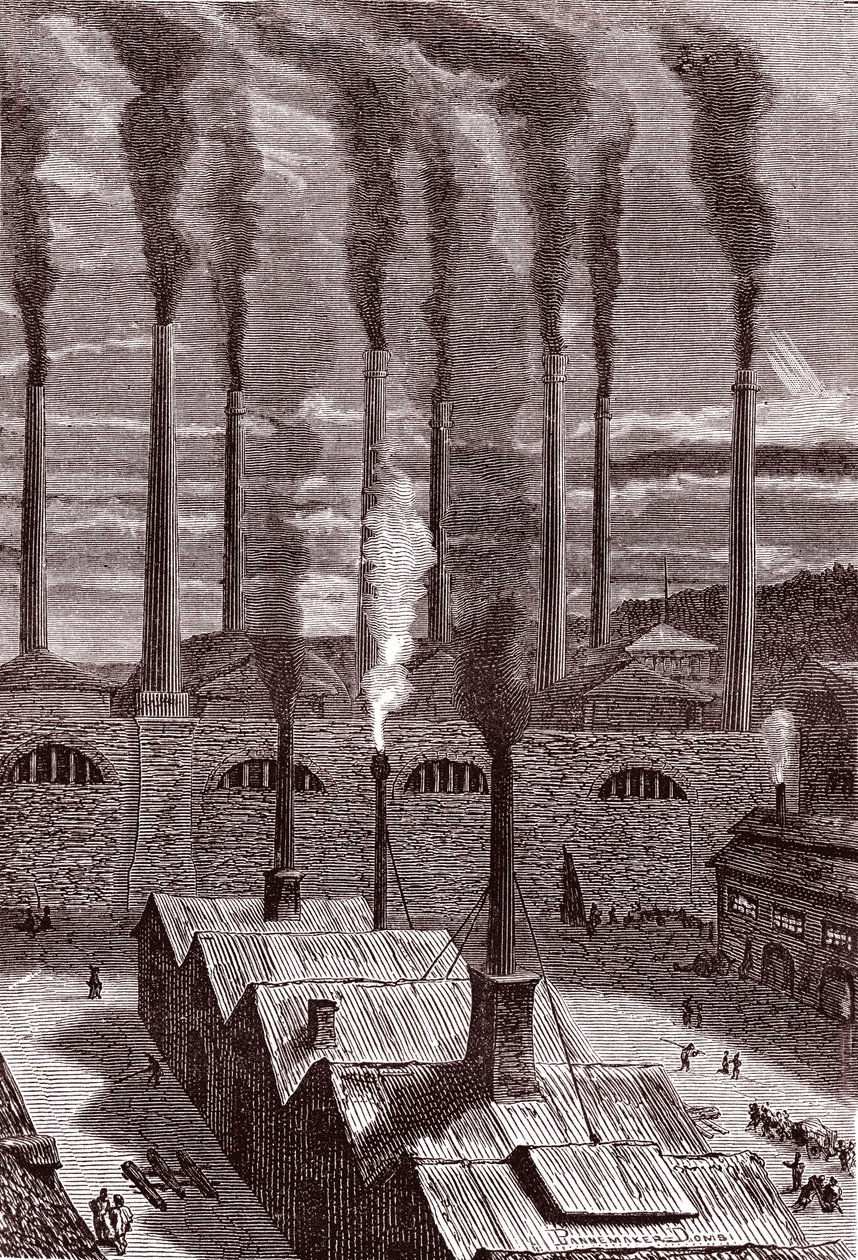 Große Waffenfabrik in Goldspring, in der Nähe von New York von Henri de Montaut