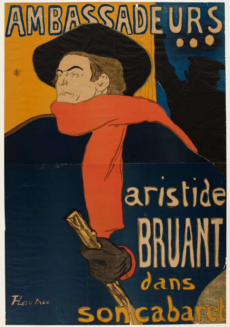 Ambassadeurs: Aristide Bruant in seinem Kabarett von Henri de Toulouse-Lautrec
