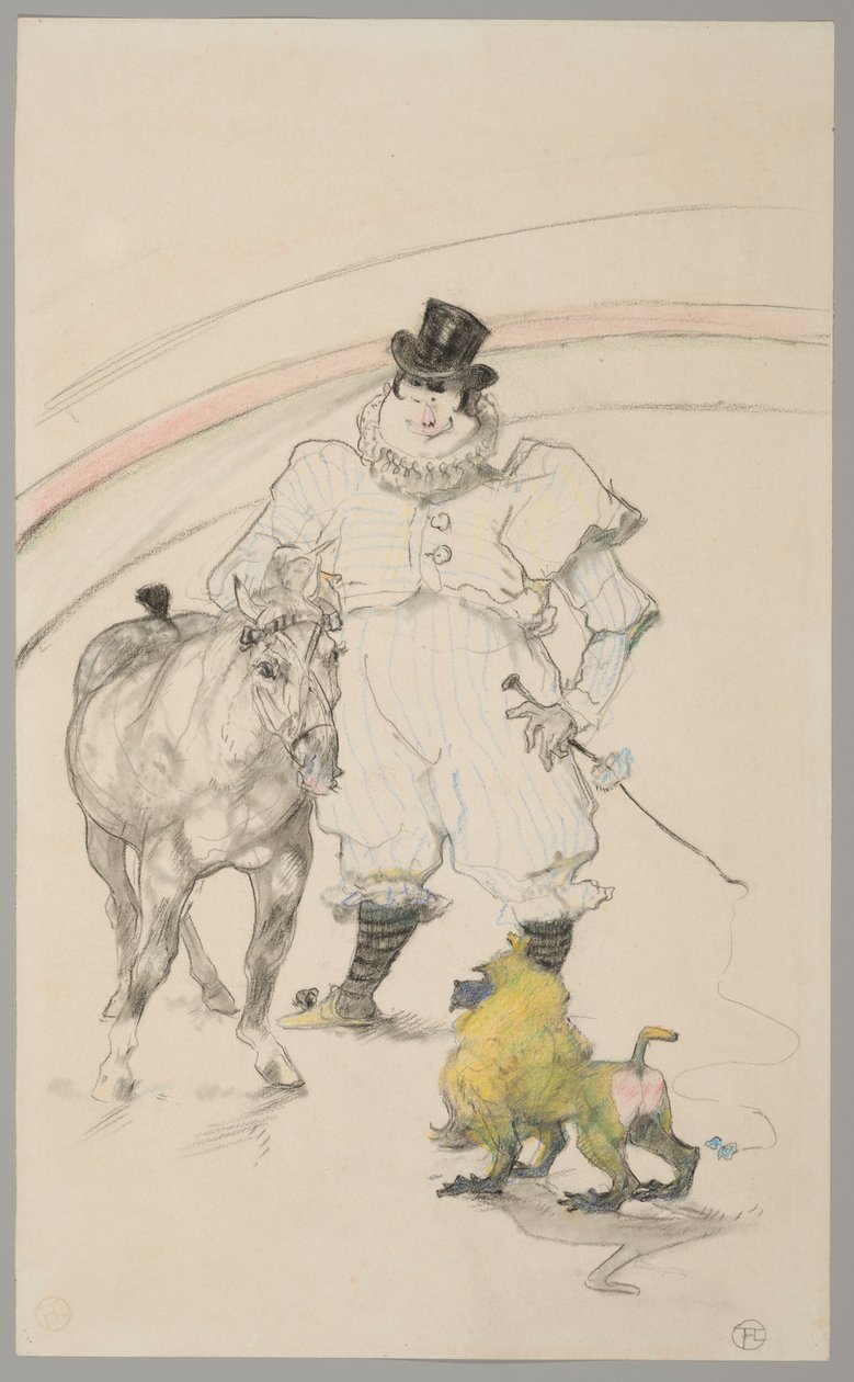 Im Zirkus: Dressiertes Pony und Pavian von Henri de Toulouse-Lautrec