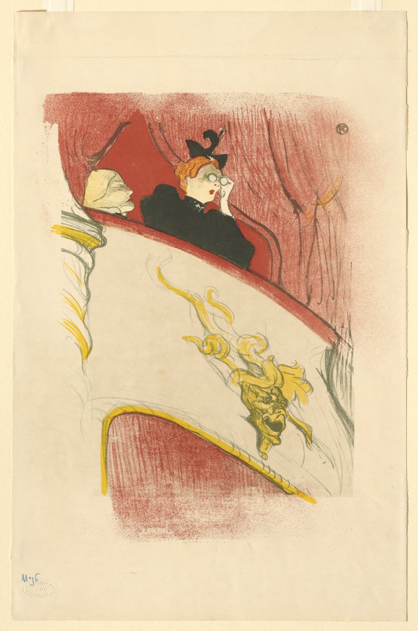 Balkon mit vergoldeter grotesker Maske von Henri de Toulouse-Lautrec