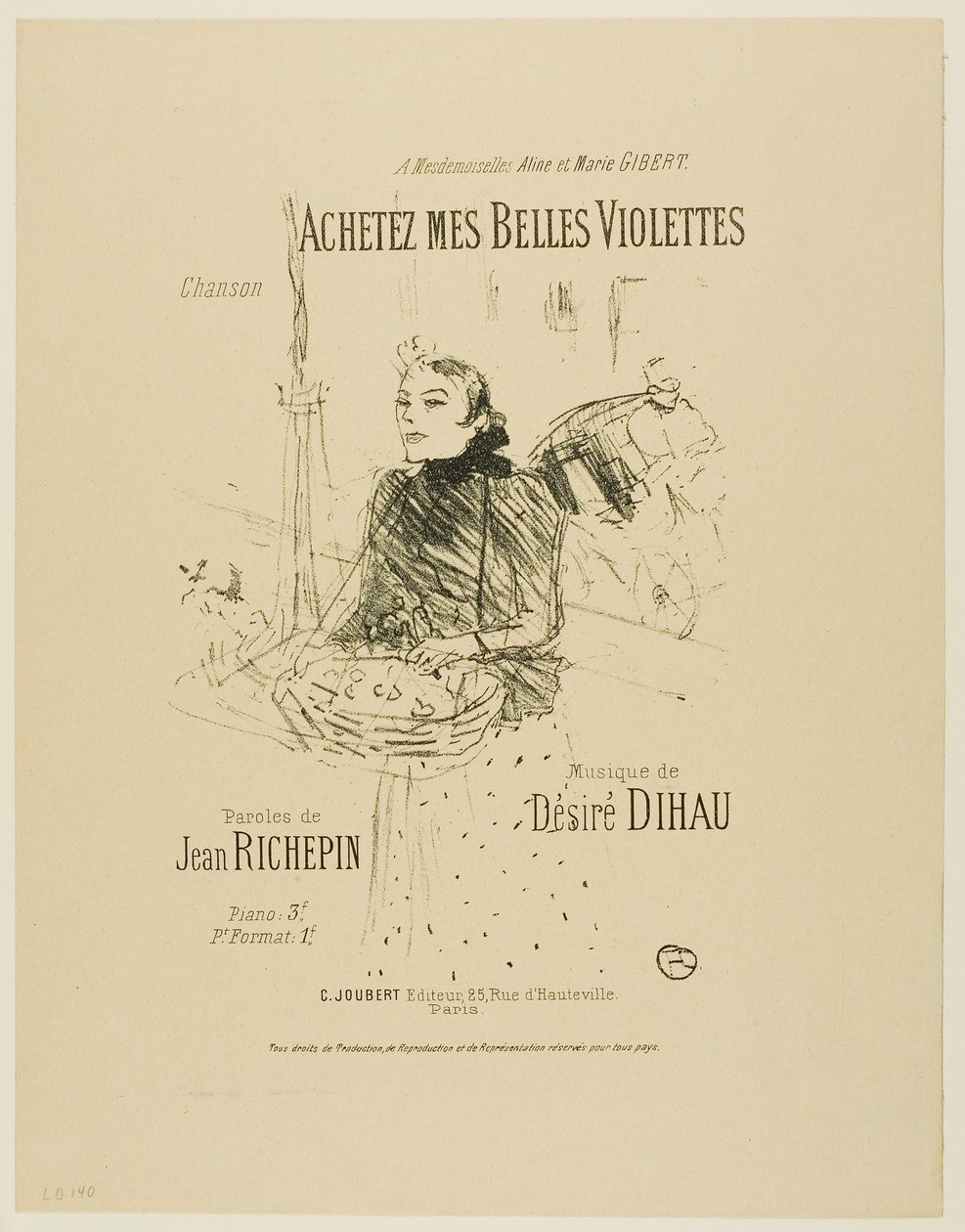 Kauf meine hübschen Veilchen, aus Mélodies de Désiré Dihau von Henri de Toulouse-Lautrec