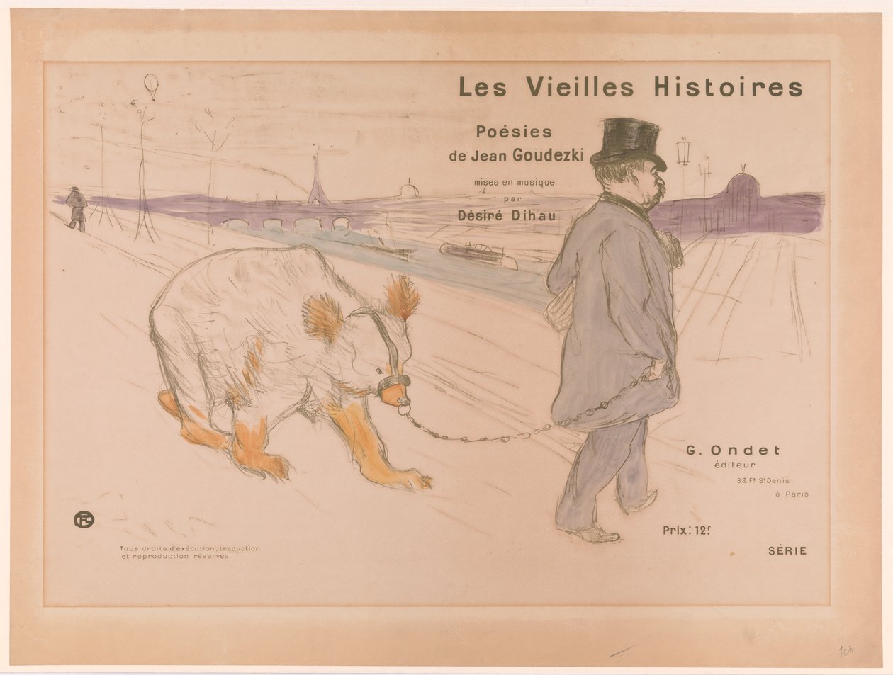 Umschlagentwurf für „Les Vieilles Histoires“ von Henri de Toulouse-Lautrec