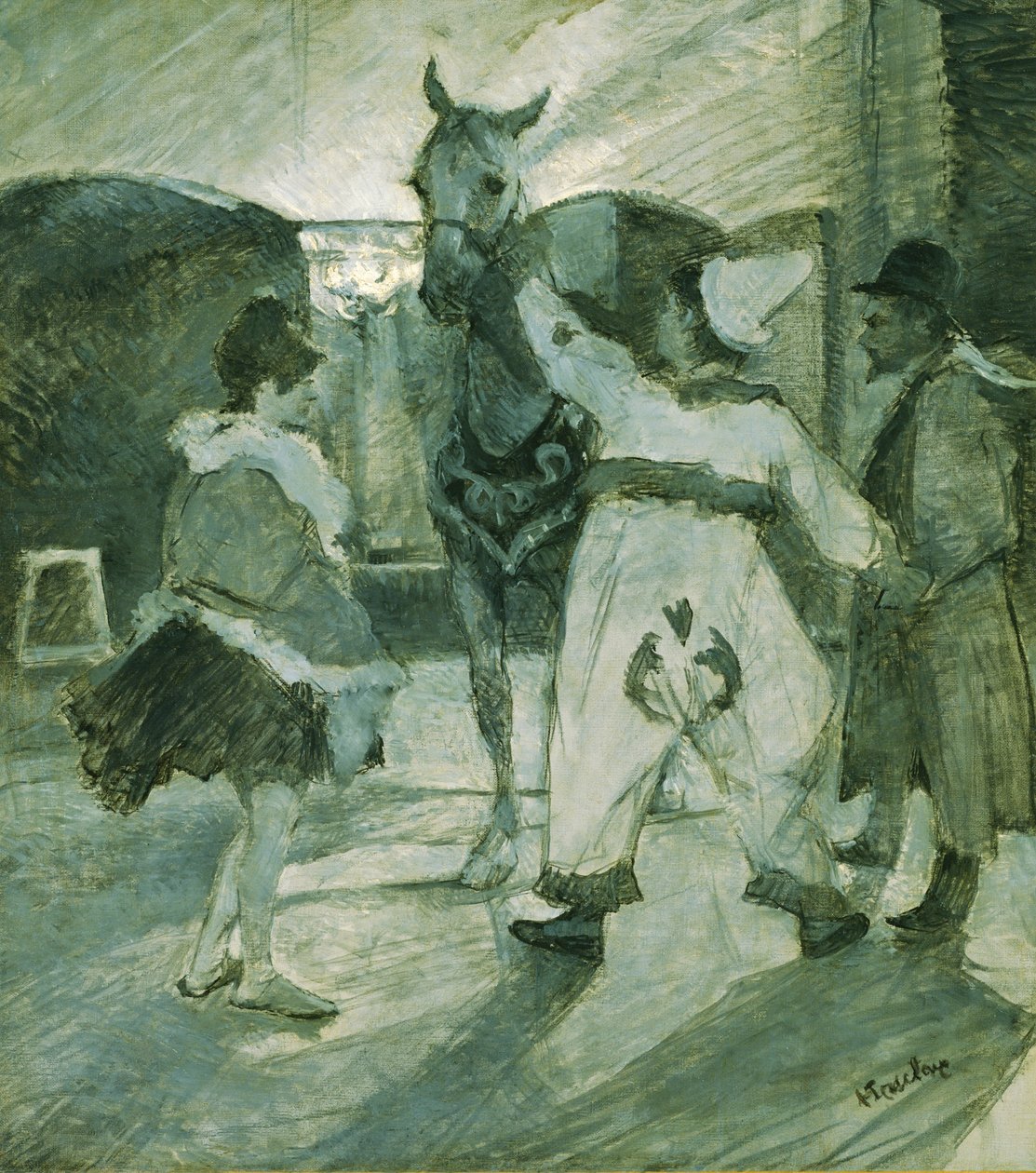 Hinter den Kulissen im Zirkus von Henri de Toulouse-Lautrec