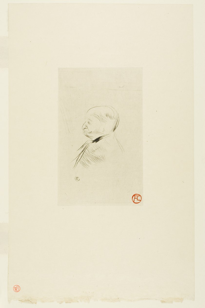 Porträt eines Mannes von Henri de Toulouse-Lautrec