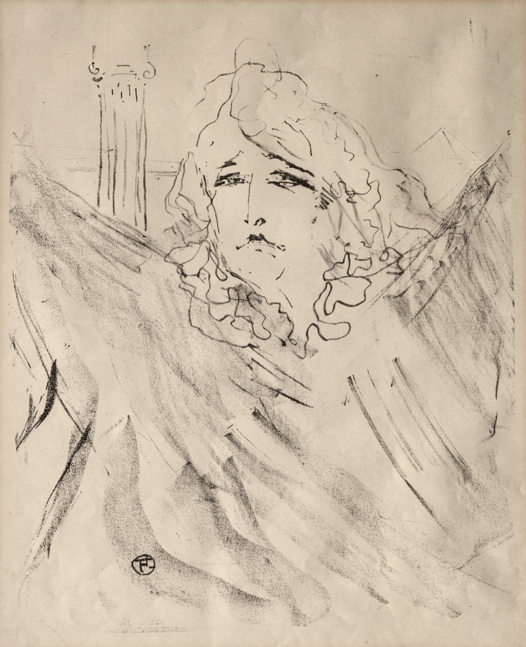 Porträts von Schauspielern und Schauspielerinnen: Dreizehn Lithografien: Sarah Bernhardt von Henri de Toulouse-Lautrec