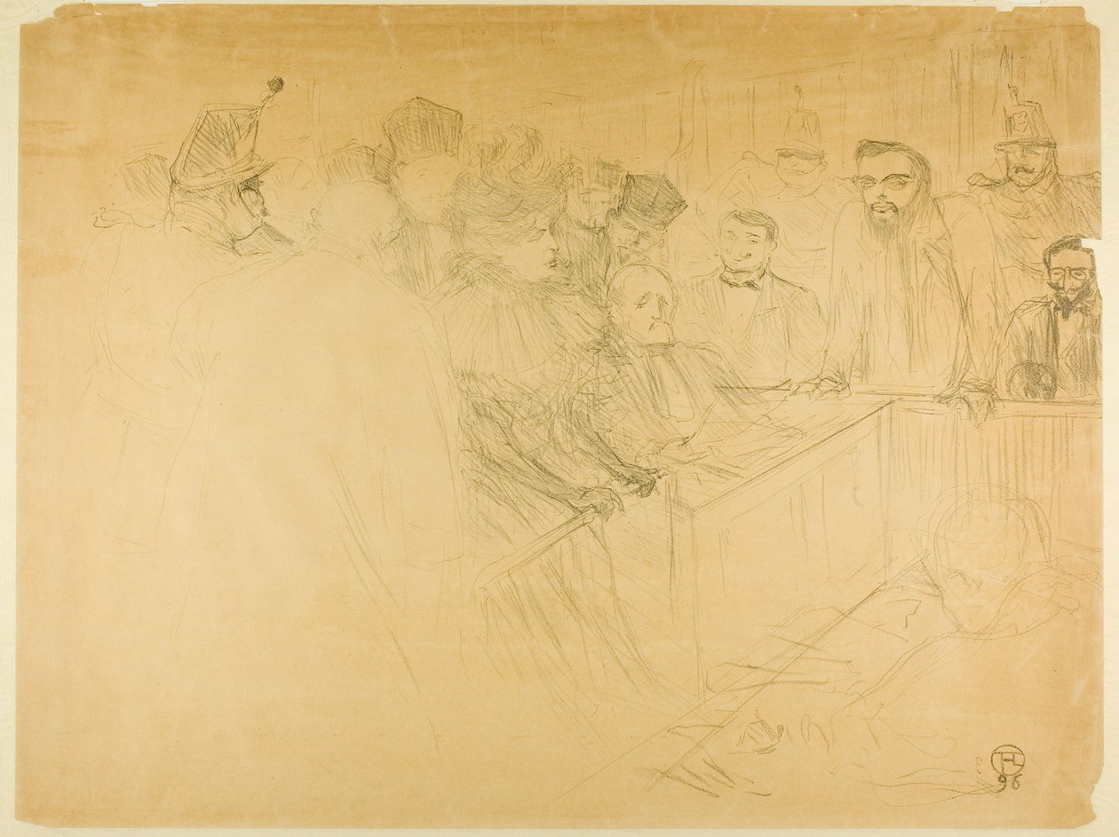 Der Arton-Prozess (dritte Platte) von Henri de Toulouse-Lautrec