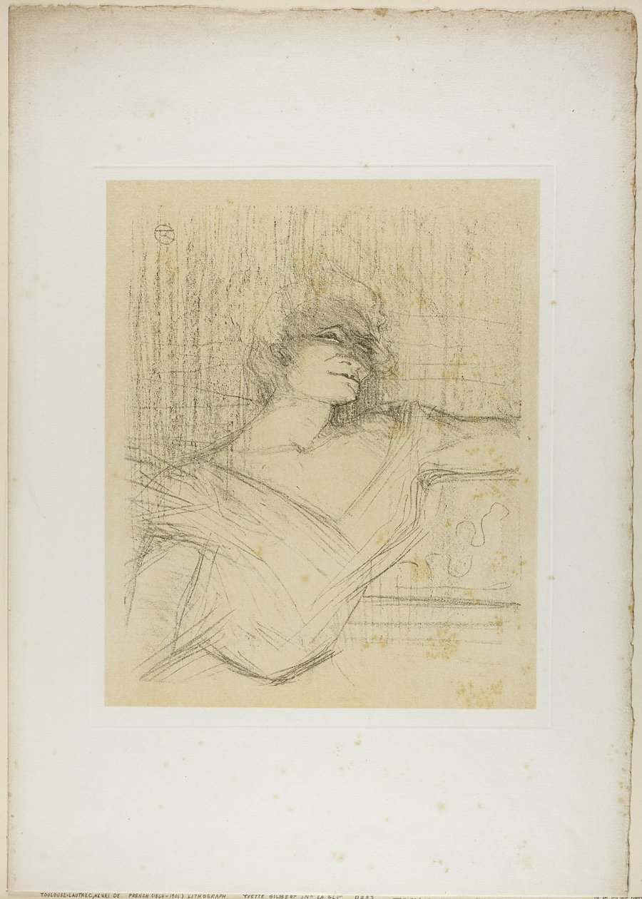 Yvette Guilbert—Dans la Glu, aus Yvette Guilbert von Henri de Toulouse-Lautrec