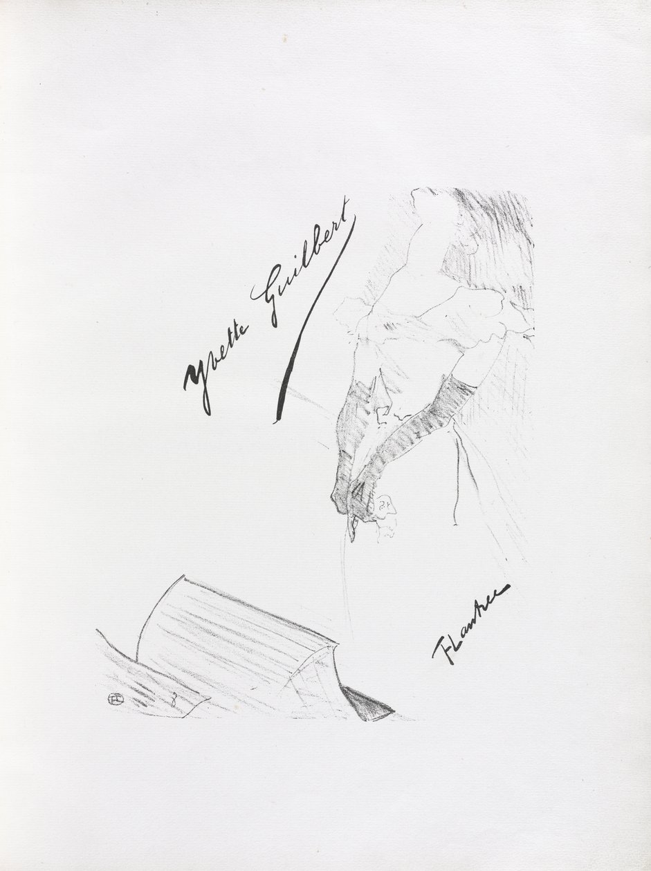 Yvette Guilbert-Englische Serie: Frontispiz von Henri de Toulouse-Lautrec