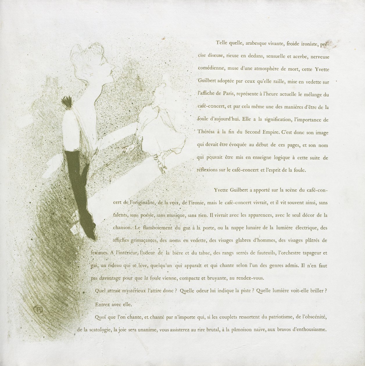 Yvette Guilbert - Französische Serie: Nr. 2 von Henri de Toulouse-Lautrec