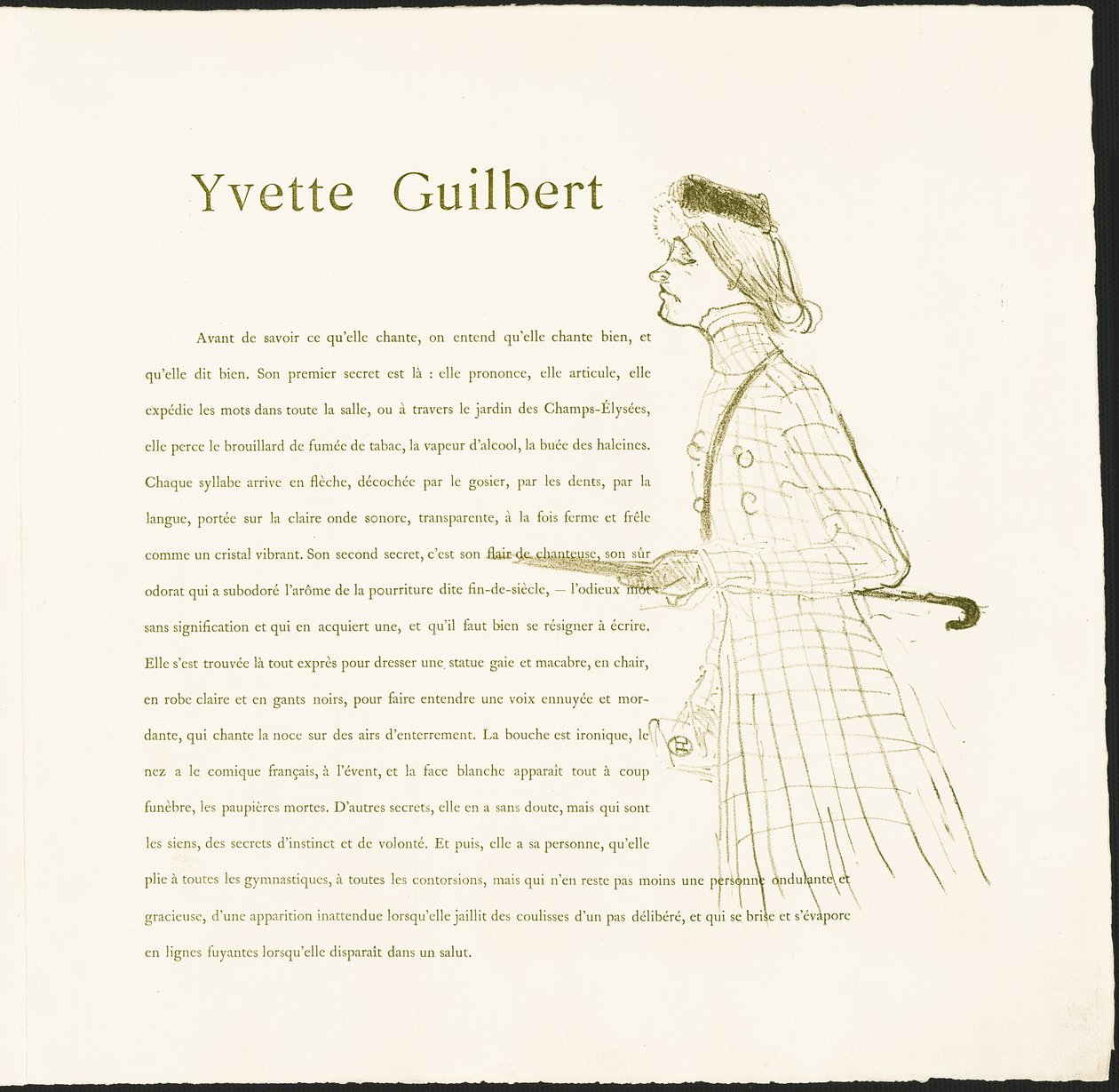 Yvette Guilbert von Henri de Toulouse-Lautrec