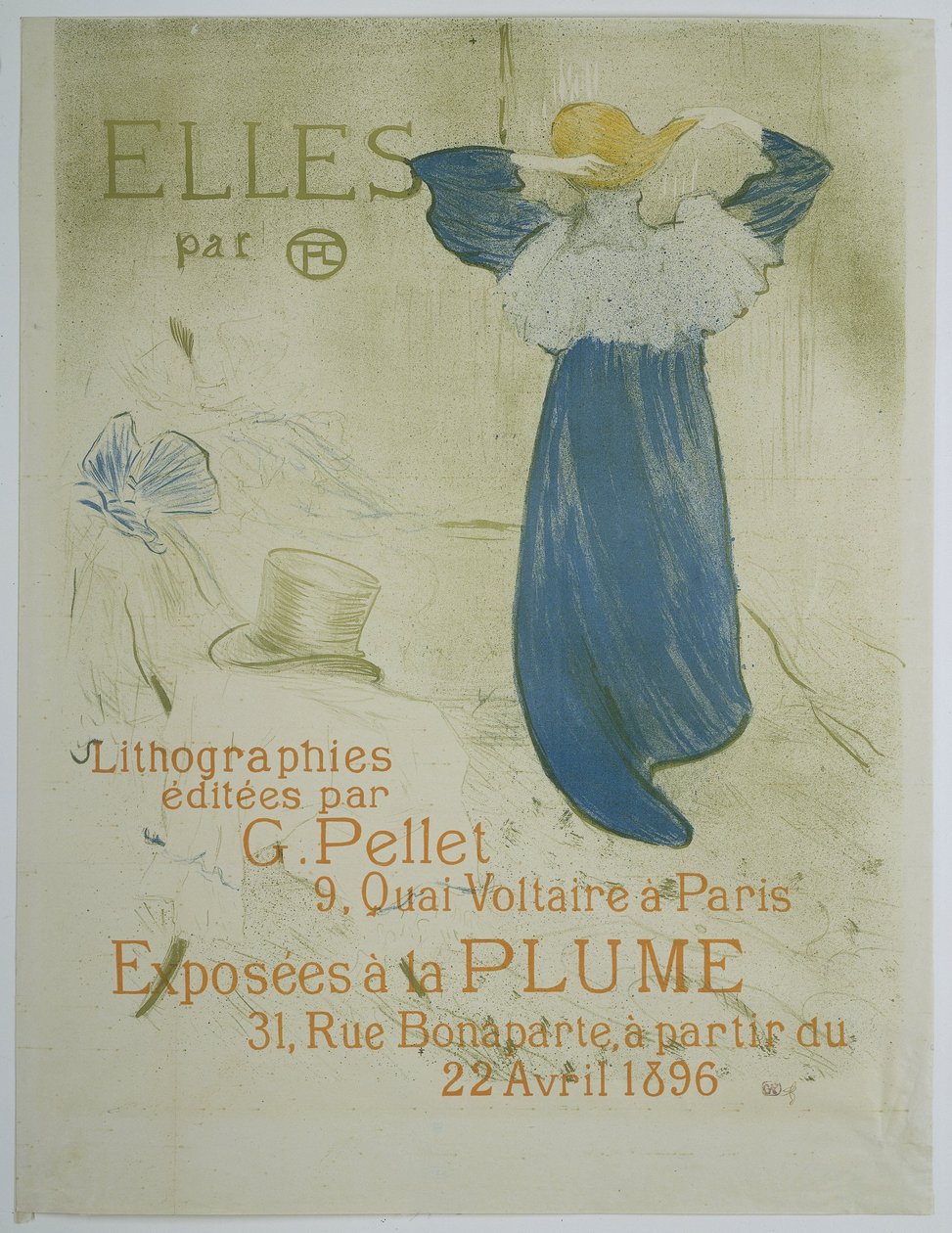Plakat für die Ausstellung der Serie Elles von Toulouse-Lautrec bei La Plume von Henri de Toulouse Lautrec