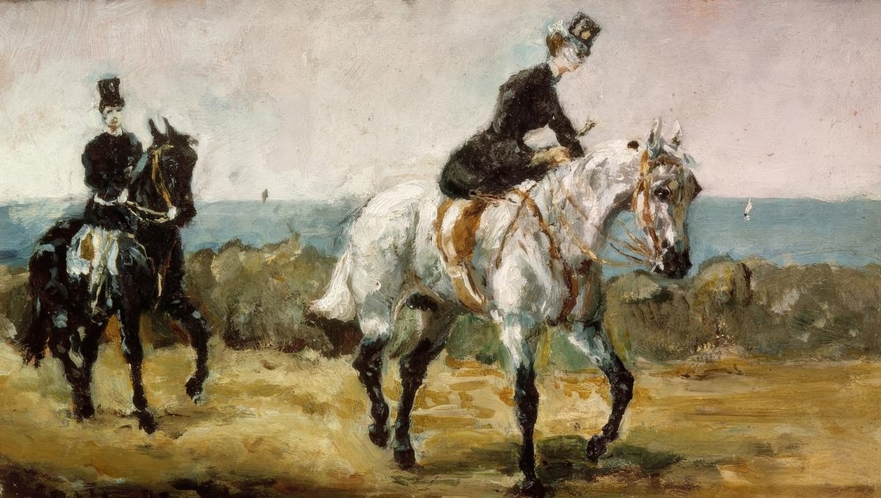 Amazone gefolgt von ihrem Stallburschen von Henri de Toulouse-Lautrec