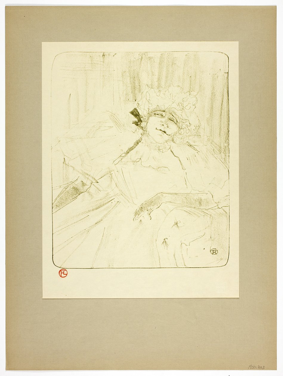 Ein altes Lied, Platte fünf aus Yvette Guilbert von Henri de Toulouse Lautrec