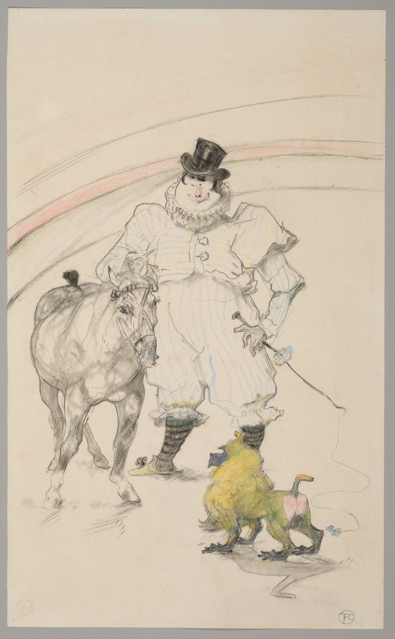 Im Zirkus: Dressiertes Pony und Pavian von Henri de Toulouse Lautrec