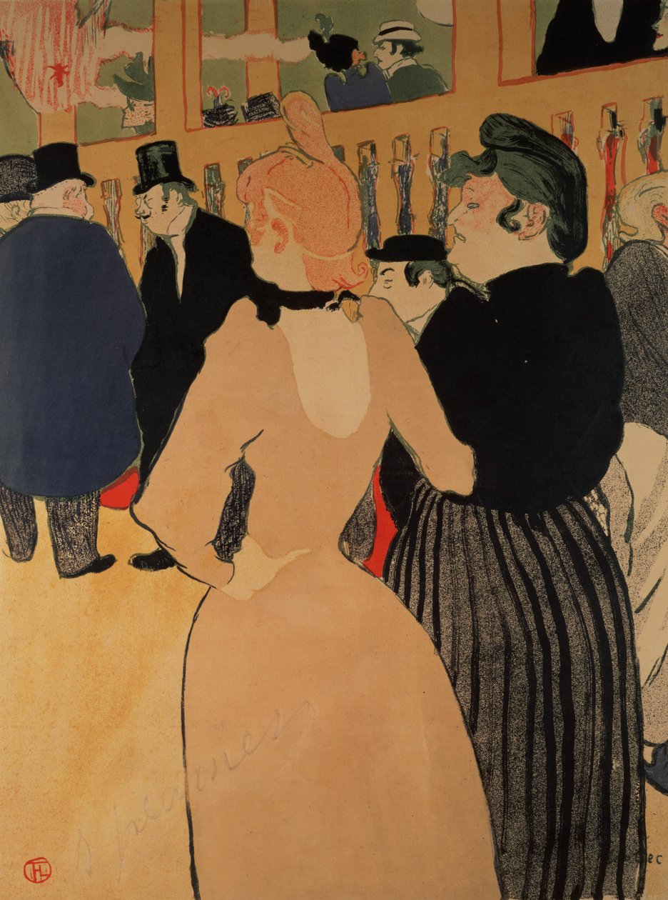 Im Moulin Rouge: La Goulue und ihre Schwester von Henri de Toulouse Lautrec