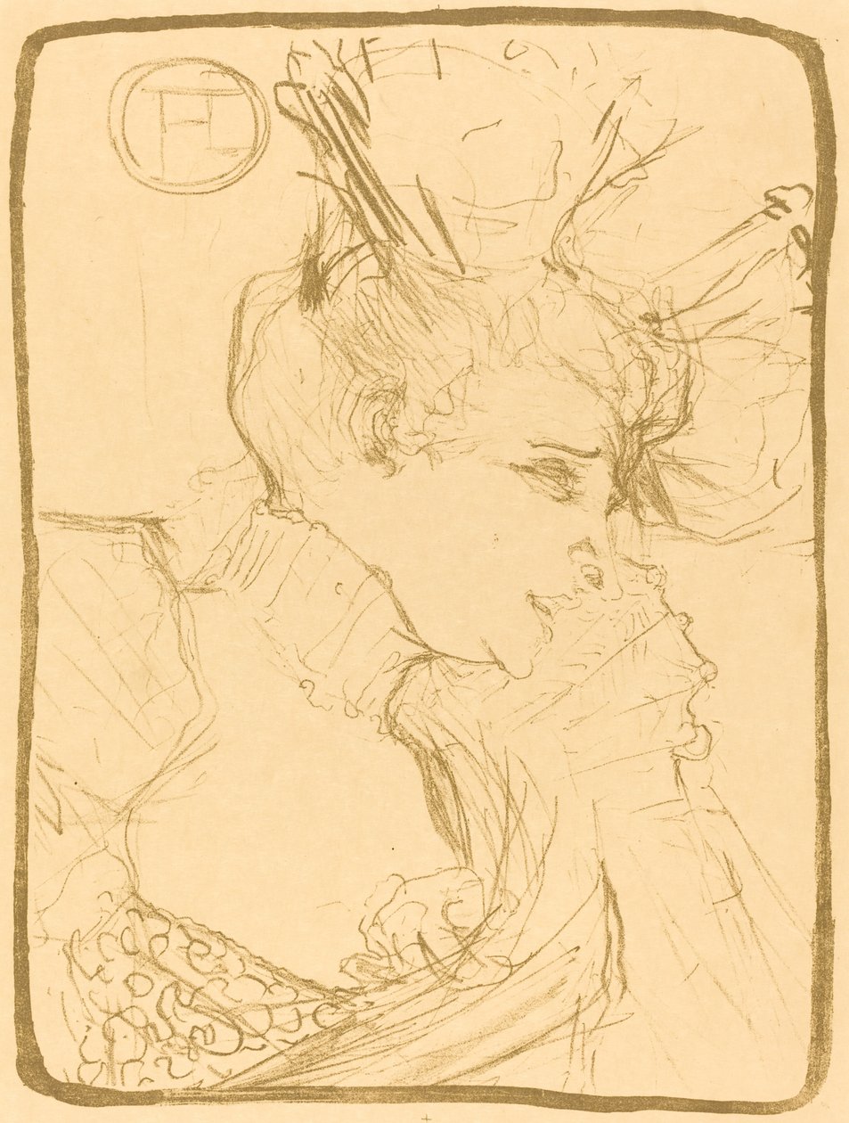 Büste von Fräulein Marcelle Lender (Mlle. Marcelle Lender, en buste) von Henri de Toulouse Lautrec