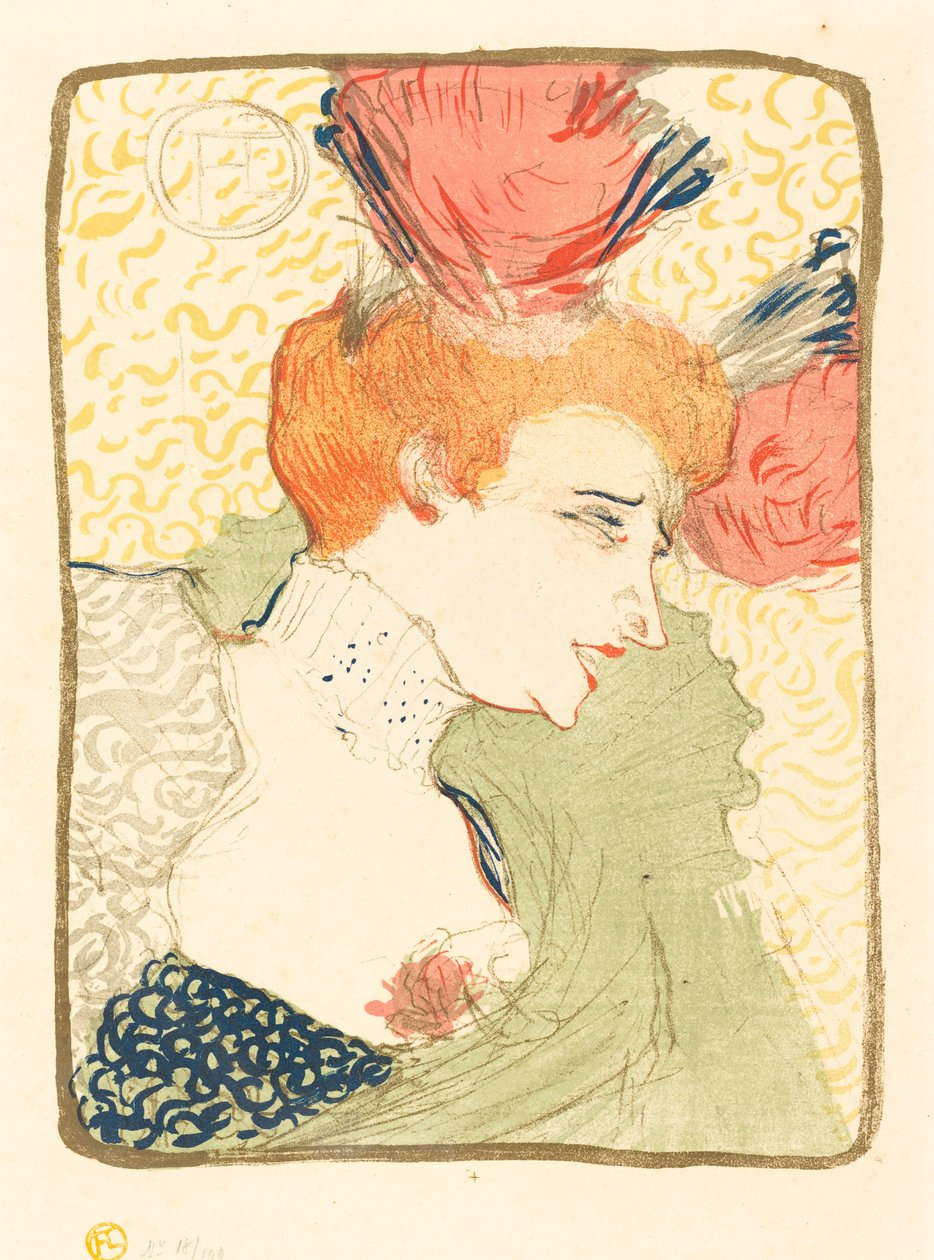 Büste von Mlle. Marcelle Lender, 1895 von Henri de Toulouse Lautrec