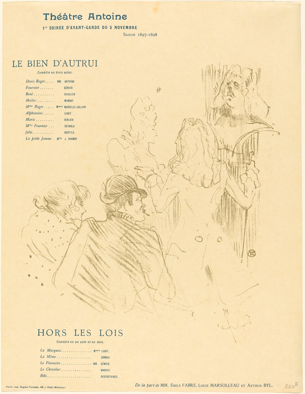 Hommage an Molière (1897) von Henri de Toulouse Lautrec