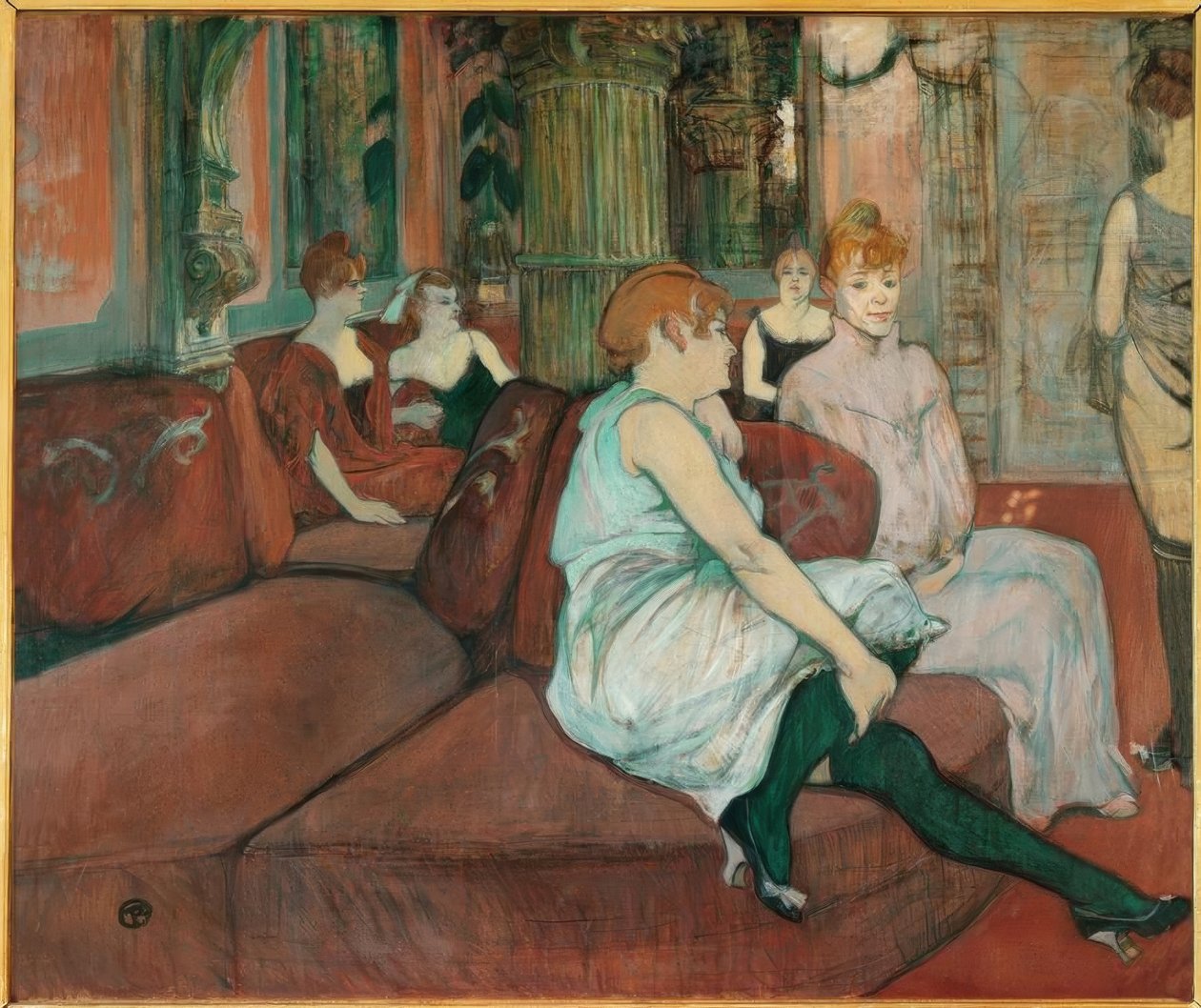 Im Salon der Rue des Moulins von Henri de Toulouse-Lautrec