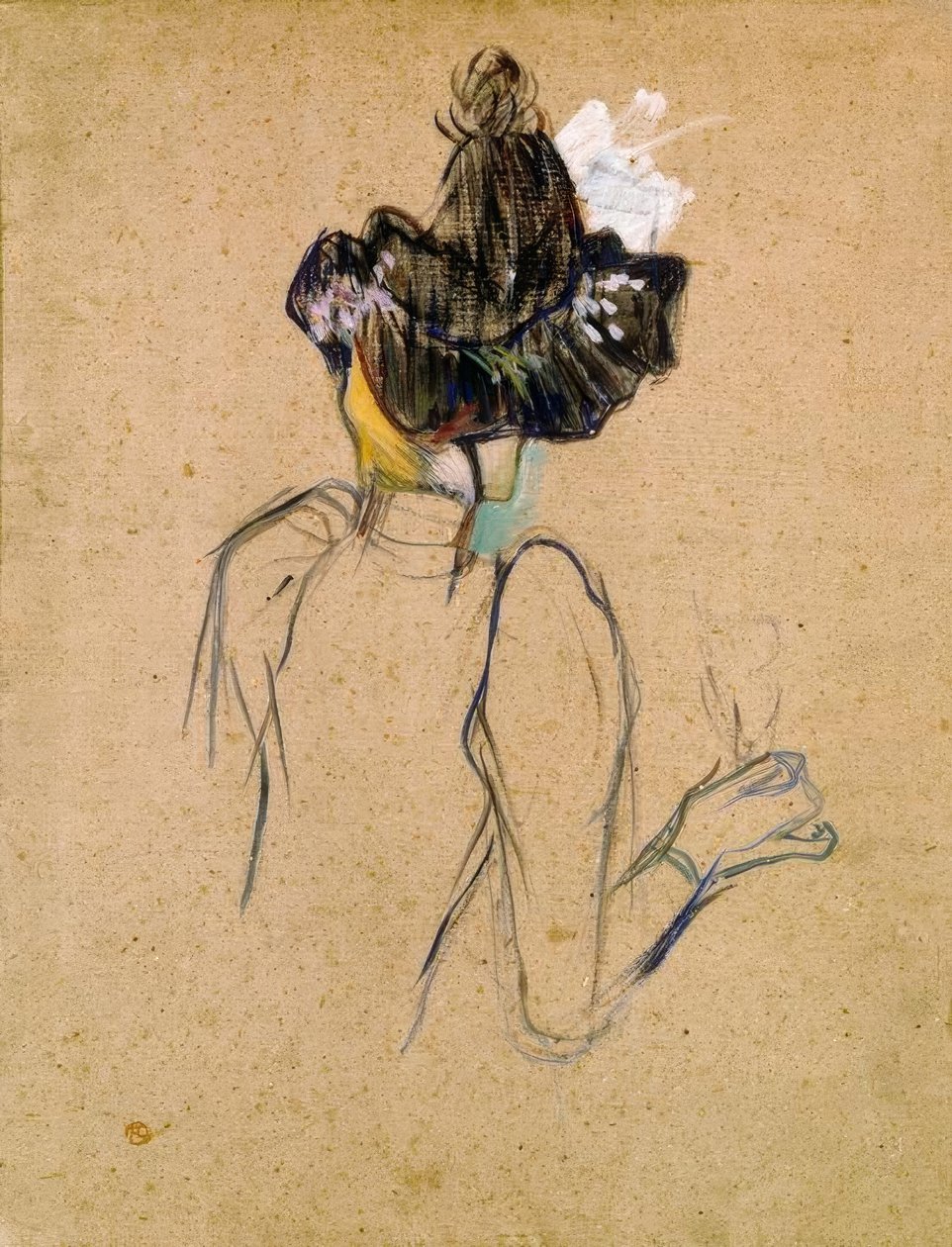 Jane Avril von hinten gesehen von Henri de Toulouse Lautrec