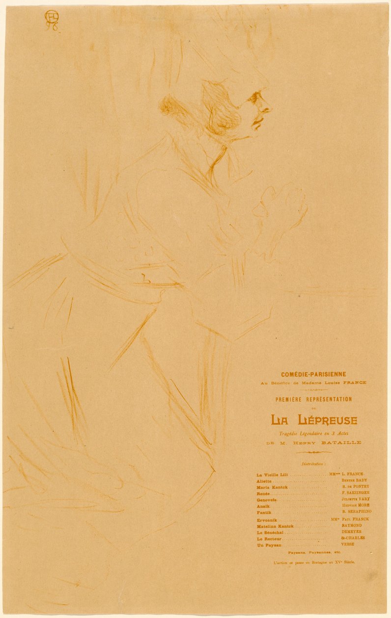 Die Aussätzige, 1896 von Henri de Toulouse Lautrec