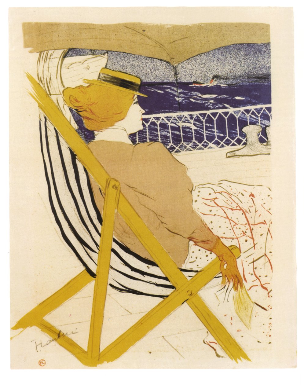 La Passagere du 54 ou Promenade en Yacht von Henri de Toulouse Lautrec