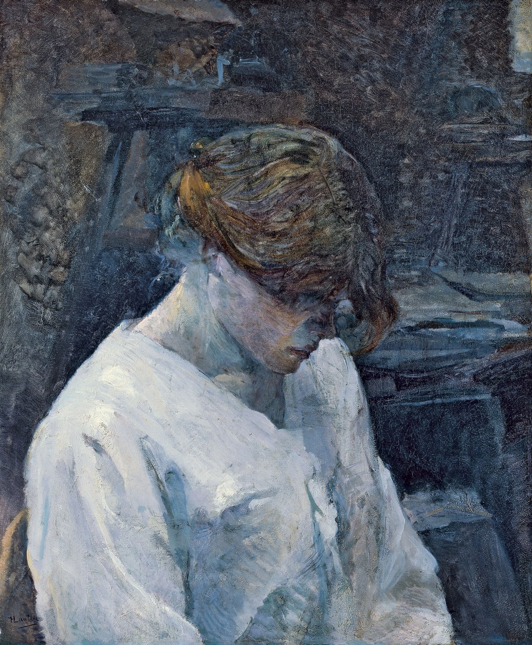 La Rousse in einer weißen Bluse, 1889 von Henri de Toulouse Lautrec